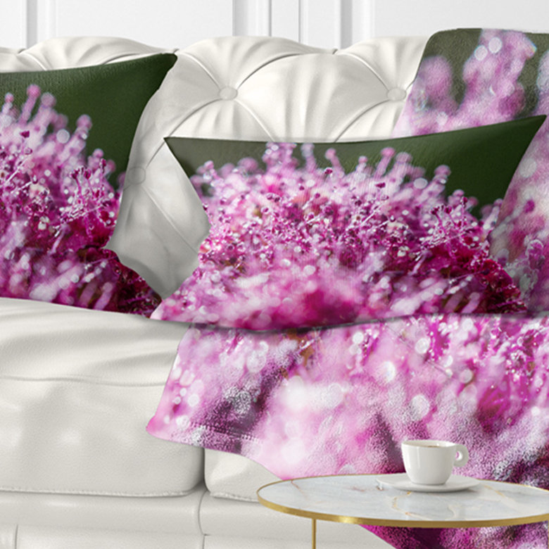 Coussin décoratif petites fleurs, fermeture de la vue, 18 po x 18 po, Coussin décoratif