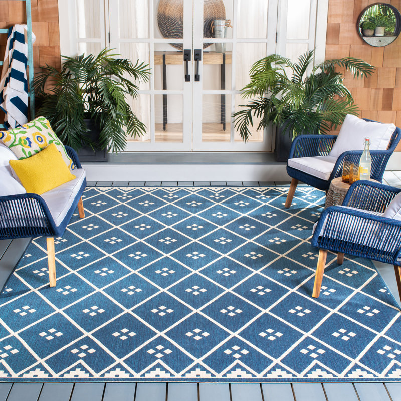 Amarien Performance Geometric Indoor/Outdoor Area Rug, Rectangle 8' x 10'