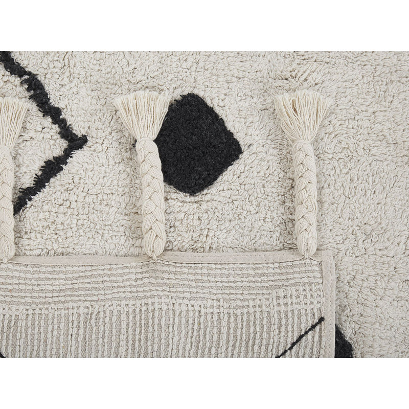 Gotebo Geometric Cotton Hand Woven Area Rug, Rectangle 140 x 200cm