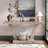 60" Vintage Distressed Wood Entryway Bench, 2-Tier Solid Wood Veneer Storage Cabinet, Rustic Wide Design For Hallway, Living Room And Behind Sofa-866785541