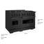 Cuisinière double combustible ZLINE 48 po avec 8 brûleurs DuoPro et deux fours en acier inoxydable noir-128905006-128905009
