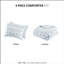 Édredon pour lit double / grand avec bleu et 2 taies décoratives, look tendance-129946367-129946368