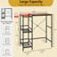 Mini Fridge Stand with Storage Shelves, 3 Tier Wooden Kitchen Bakers Rack, Freestanding Utility Microwave Stand, Coffee Bar Table for Dorm Kitchen