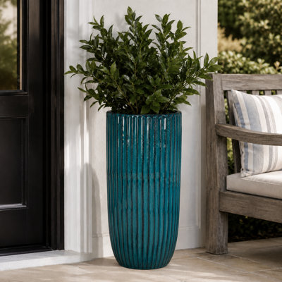 14 in. Tall Boho Vase - Azul