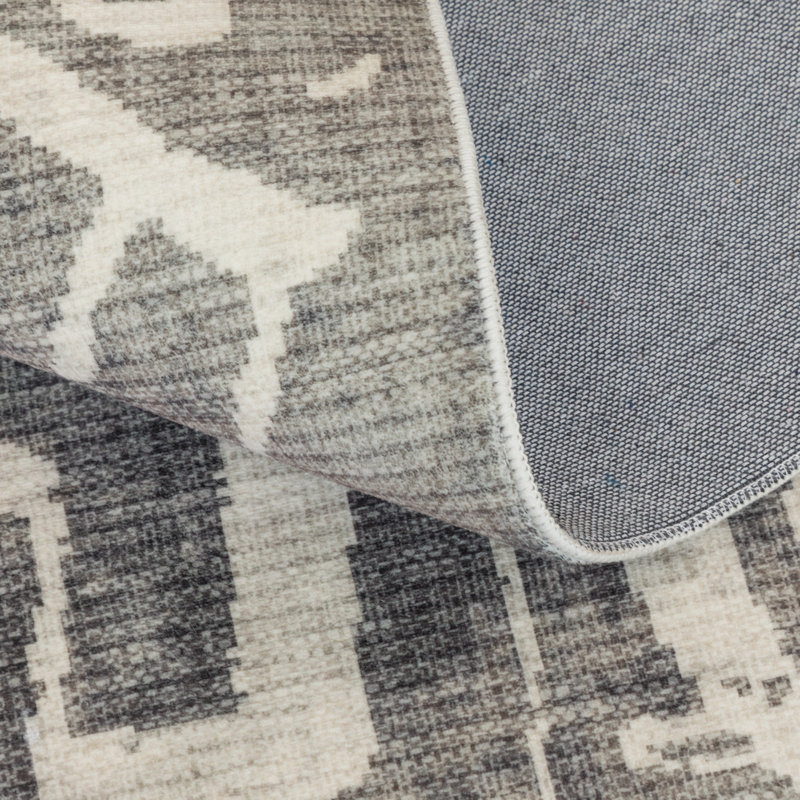 Sportsglyphs Grey Bicycle Power Loom Polyester Rug, Rectangle 6' x 8'9"