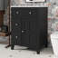 Armoire de lavabo de salle de bain 24 po style moderne avec lavabo en céramique 2 tiroirs et porte à fermeture douce-403280511