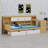 Space Saving L-Shape Daybed, Storage Cabinets, 2 Drawers, Desk and Integrated Bookshelf-128930544