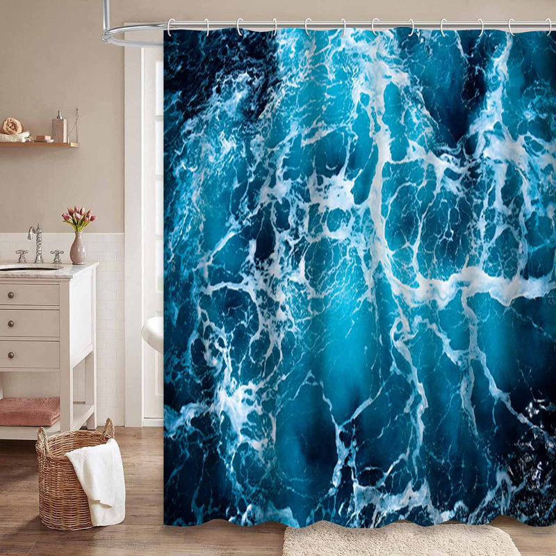 Vagues de mer, vagues, océan, vert, éclaboussures profondes, bleu, environnement frais, nature avec 12 crochets