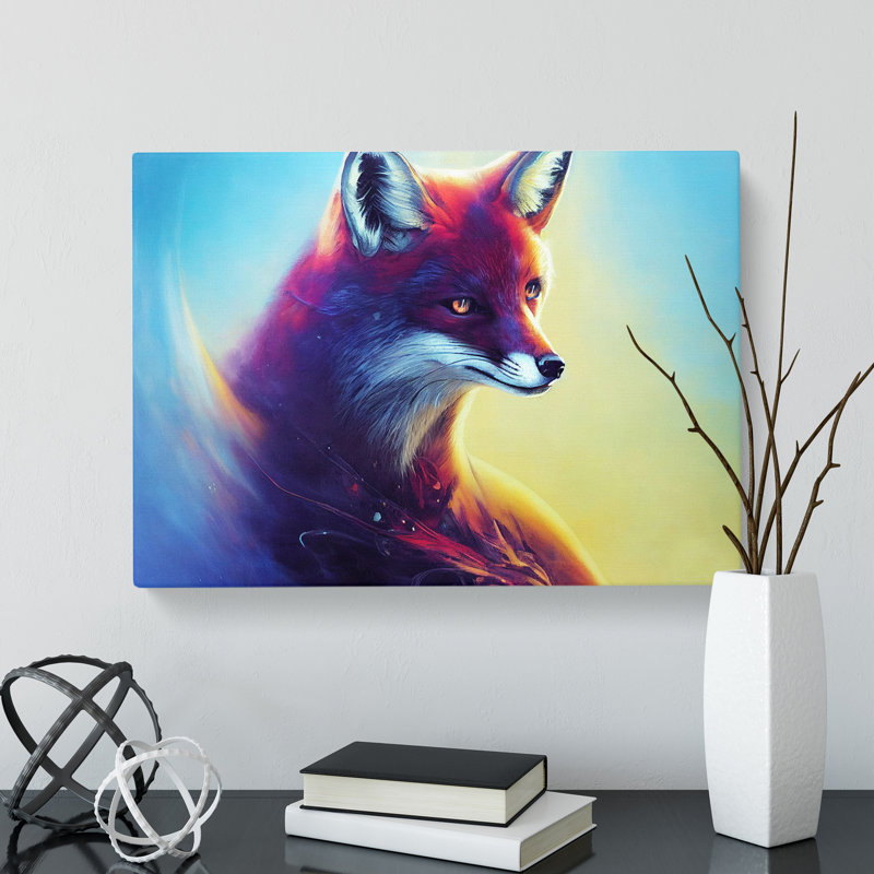 Great Fox - Wrapped Canvas, 35cm H x 50cm W x 3cm D