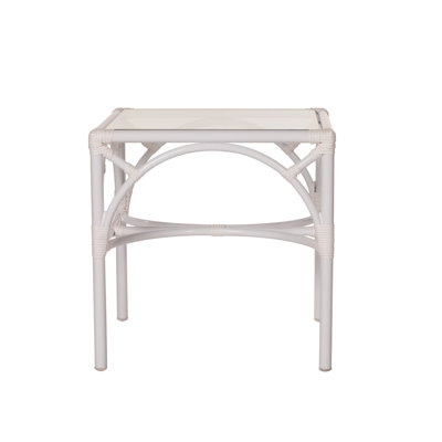 Chippendale Square Glass Outdoor Side Table , 24 " W 24 " D