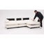 Canapé-lit 94,4 po pour salon, canapé 2 places, canapé causeuse avec 2 coussins lombaires et 2 coussins décoratifs pour petit espace, appartement-839524404