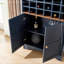 Armoire arquée en bois avec support à vin amovible et tablettes réglables-134002619