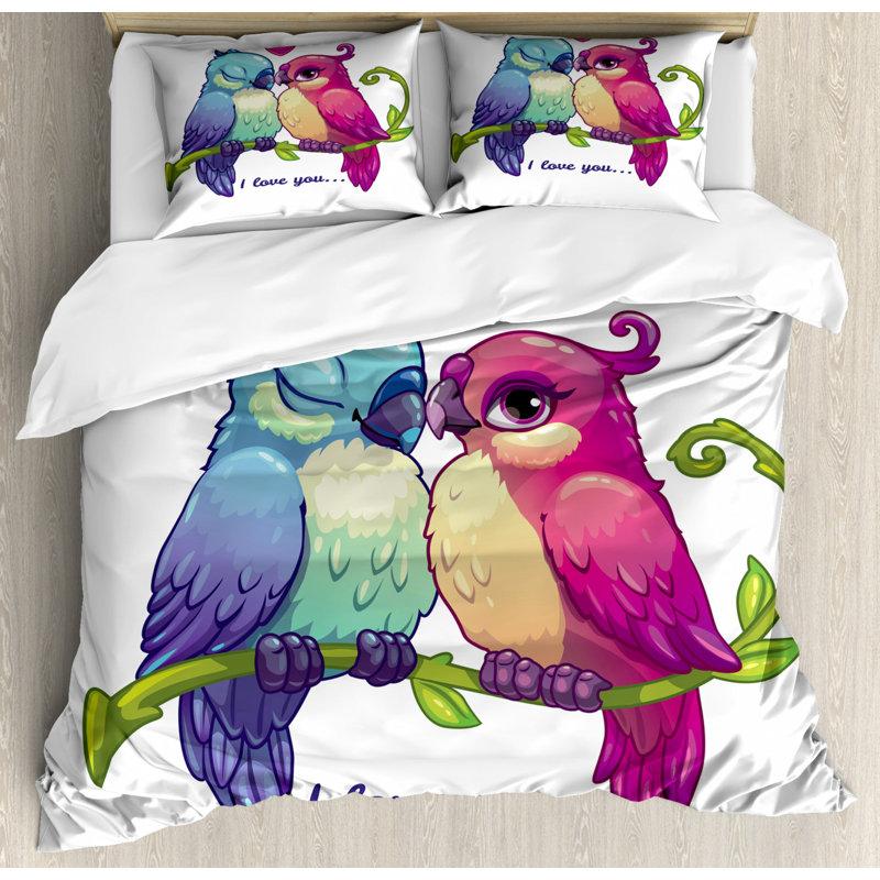 Coastal Polyester Mixed Duvet Cover, Queen Duvet Cover + 2 Standard Shams