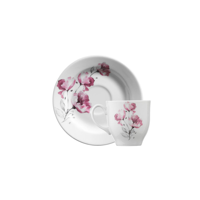 Porcelain Espresso Cup and Saucer