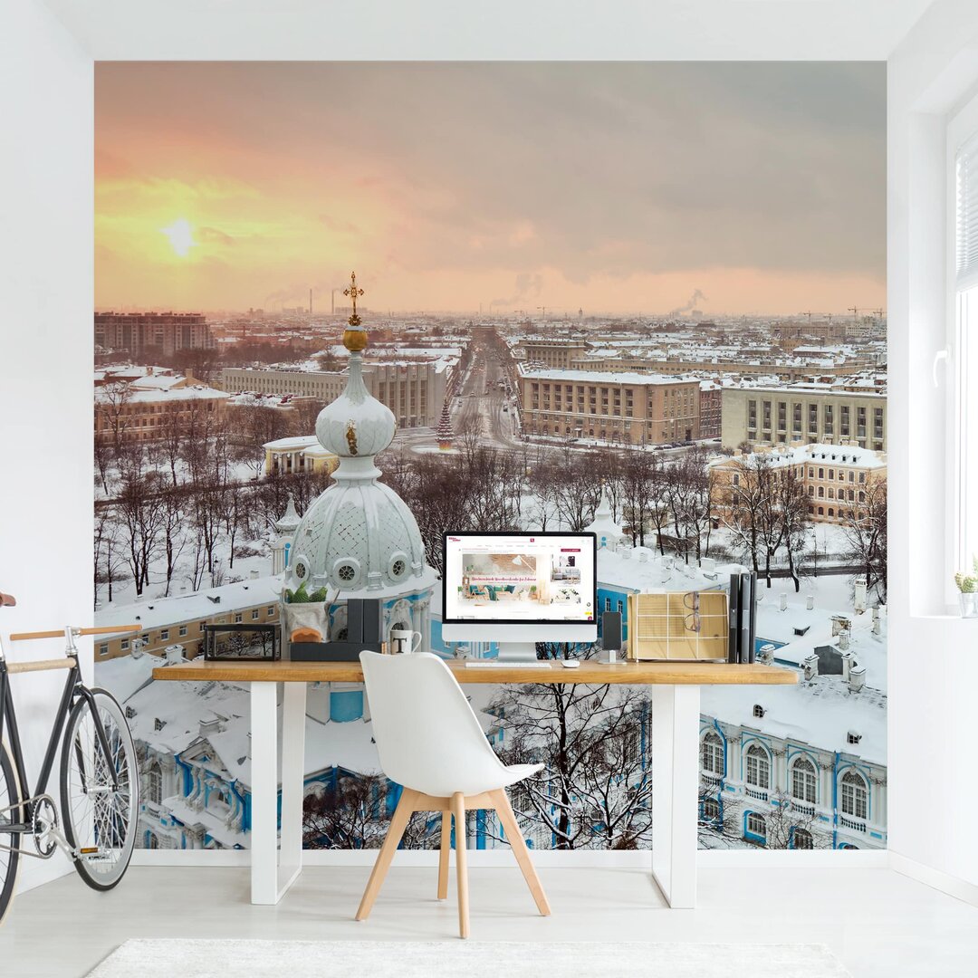 Matt Fototapete Winter in St. Petersburg 1,92 m x 192 cm