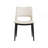 Modern Minimalist White PU Leather Dining Chairs Set Of 2, Comfortable Backrest Design, Metal Leg Support-1850395666