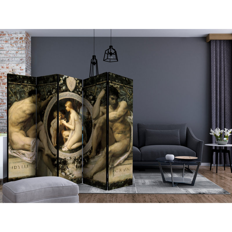 Esters 225cm W x 172cm H 5 - Panel Folding Room Divider