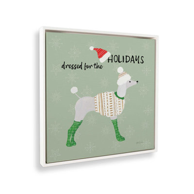 Puppy It's Cold Outside IV by Yvette St. Amant Canvas Art Print