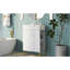 Coffre de salle de bain moderne 21,6 po - Lavabo en céramique blanche avec meuble-lavabo droit, lavabo, tablette, structure, porte à fermeture en douceur, look-121109721