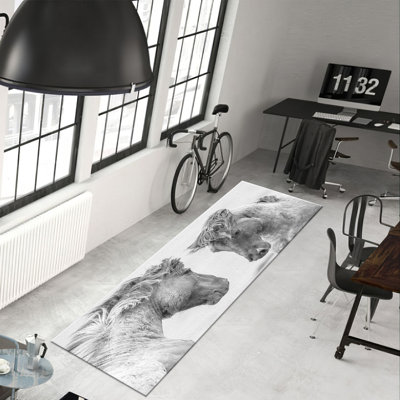 Exquisite Printed Rug with Soft Pile and Abstract Floral Design Ideal for Enhancing the Appeal of Your Living Room or Bedroom