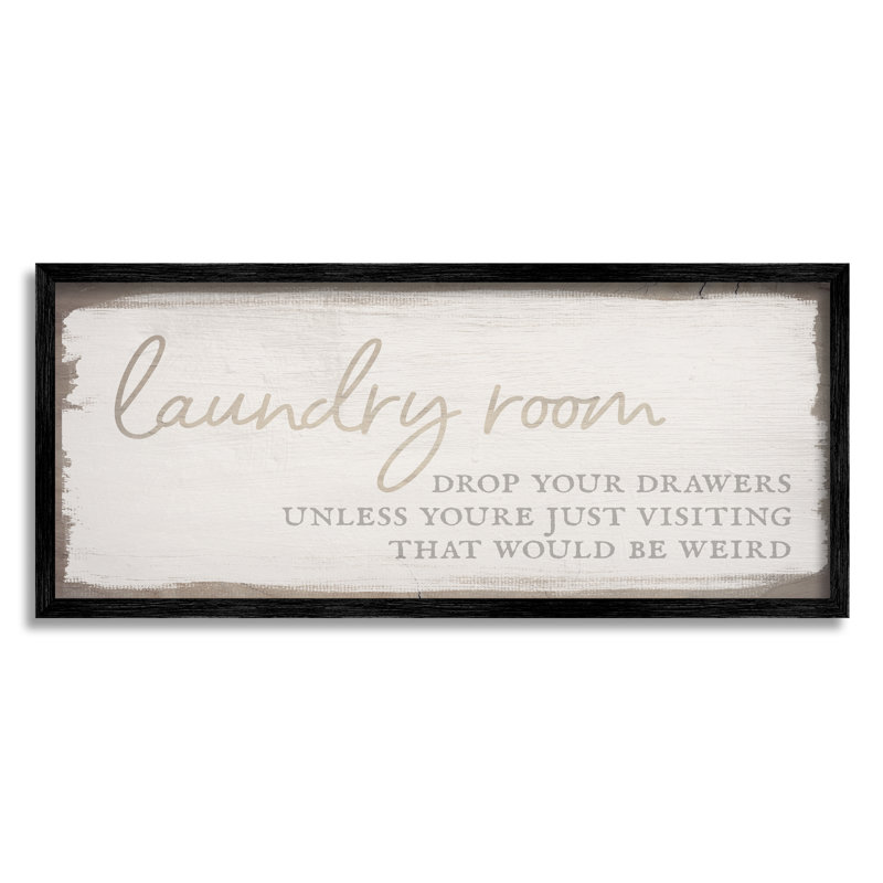 Buanderie, laissez tomber vos tiroirs, bordures vieillies, Daphne Polselli, Giclée encadrée noir minuit, H 24 po x l 10 po
