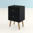 Liberty 18" W Mid-Century Modern 2-Drawer Nightstand in Black-486306506