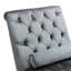Chaise longue d'intérieur en velours capitonnée à boutons et rembourrée avec coussin pour le bureau de la chambre à coucher (velours argenté)-1380821200