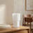  Marais 8" Ribbed White Glass Vase for Floral Arrangements & Decor-1930201342