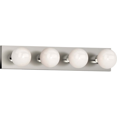 Landreneau 4-Light Indoor 24"W Brushed Nickel Wall Mount Vanity Light Bath Bar