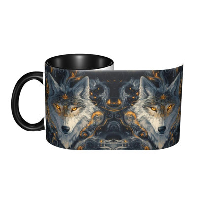 Wolf Coffee Mug Ceramic Tea Cup 11oz