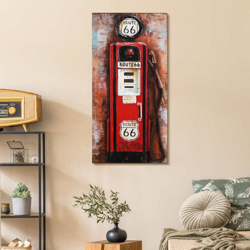 «Gas Pump» par Primo, impression sur métal sans cadre