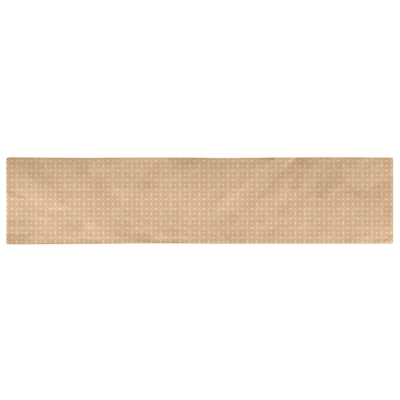 Chemin de table Avicia, 90 po x 16 po, Orange / blanc, Coton