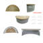 3 tablettes suspendues blanches flottantes McConnelsville