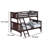 Ricky Twin Over Full Bunk Bed, Angled Ladder, Solid Hardwood-100914564