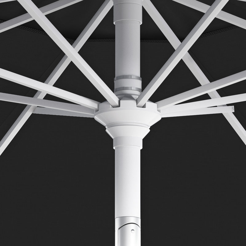 Parasol 108 po Aalieyah, White, Toile Sunbrella® noir