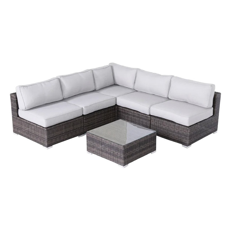 Arrosez 4 sièges avec coussins pour le patio extérieur rembourré