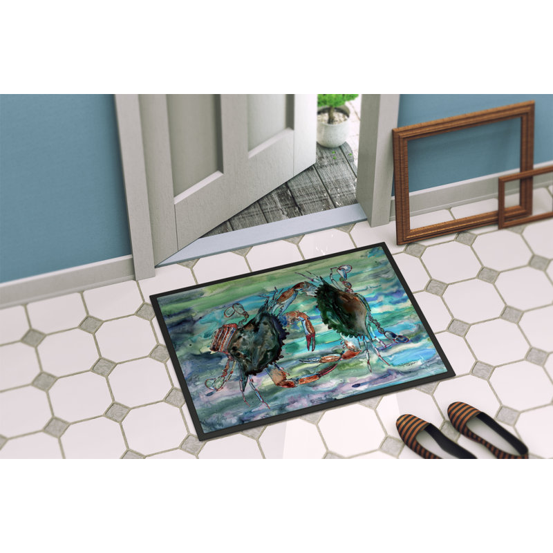 Tapis d’extérieur anti-dérapant watery crabes, Rectangle 2 pi x 3 pi