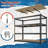 55" W *24" D Heavy Duty Garage Shelving Unit With Rolled Edges, Adjustable Storage Shelving With Largr Capacity-975692424