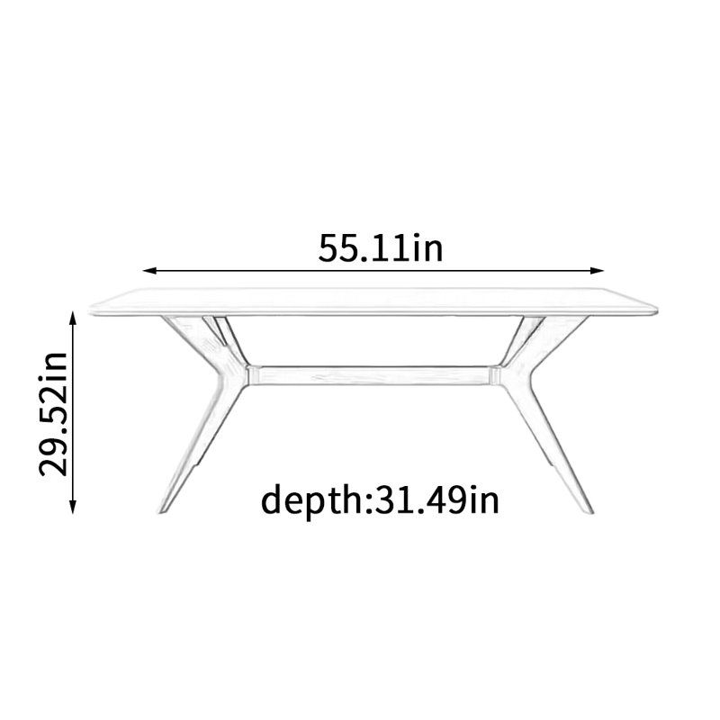 Seba, H 29,52 po x L 55,11 po x l 31,49 po