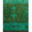 Tapis noué à la main de conception unique Chimel - vert