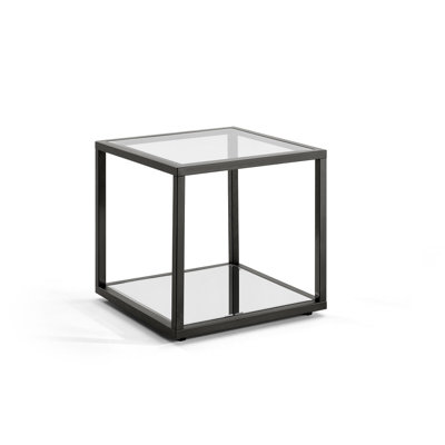 Mher Glass Top End Table