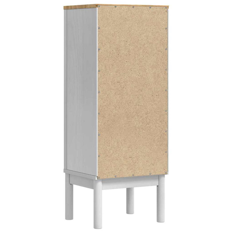Solid Wood Bathroom Cabinet, White
