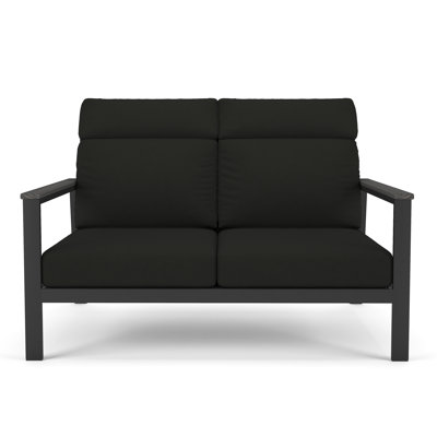 Townsend Metal Outdoor Loveseat With Sunbrella Cushion by Forever Patio