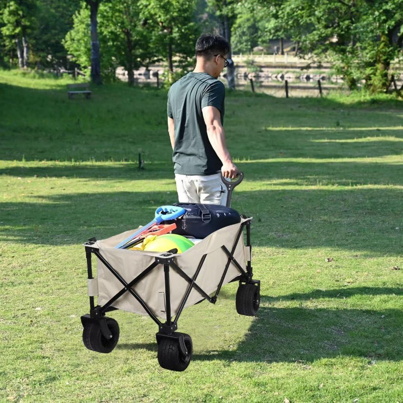 Chariots de jardin avec poignée réglable, Blanc