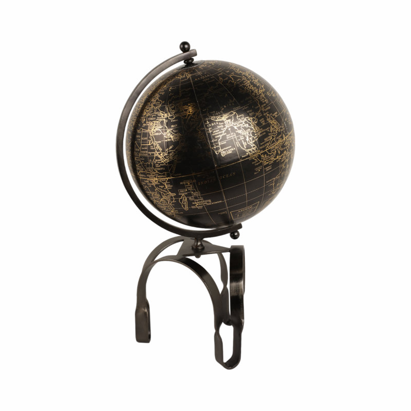 22" Rally Large Metal Globe, 22" H x 13" W x 13" D