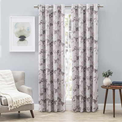 Bicester Elegant Blackout Floral Panel w/ Grommet