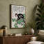 Monkey Among Calligraphy Japandi - Wrapped Canvas-951018318-951018329
