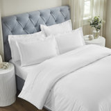 Moonlawn Cotton Gold Embroidered 3 Piece Duvet Cover Set by Superior