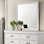 Miroir transitionnel l 38,4 po, blanc