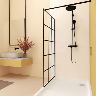 Pare-douche encadré en verre pour salle de bain